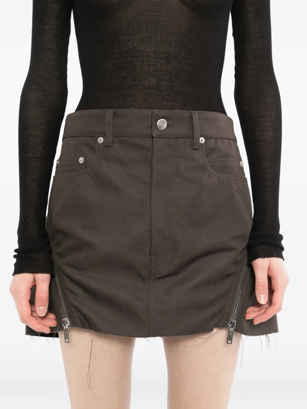 Rick Owens Bolan Banana mini-rok Bruin
