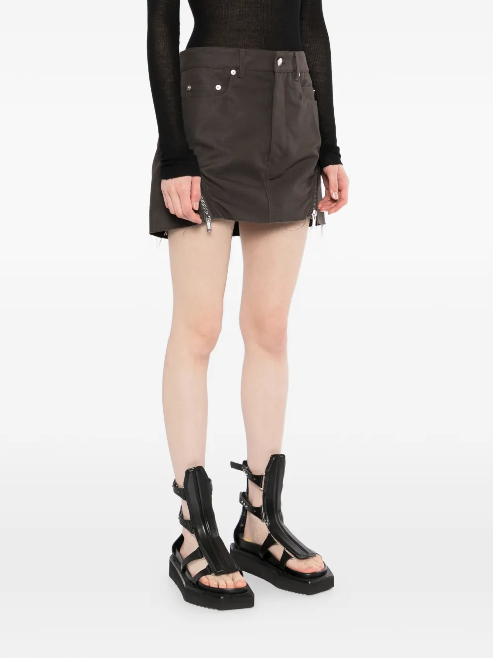 Rick Owens Bolan Banana mini-rok Bruin