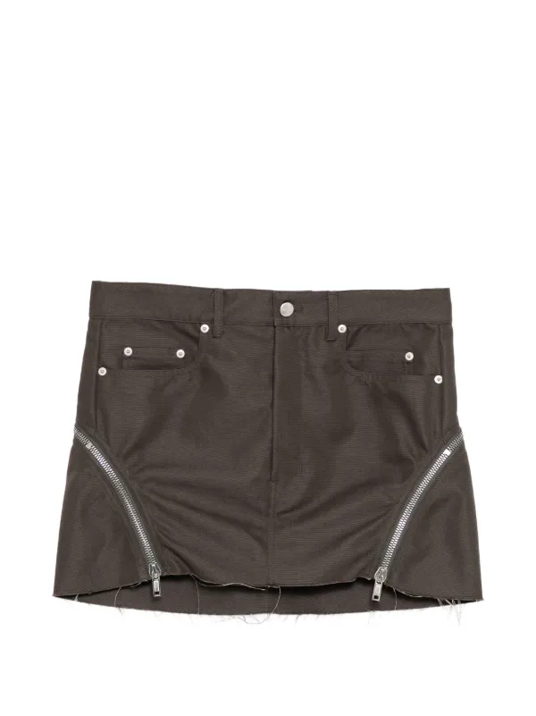 Rick Owens Bolan Banana Mini Skirt in Brown