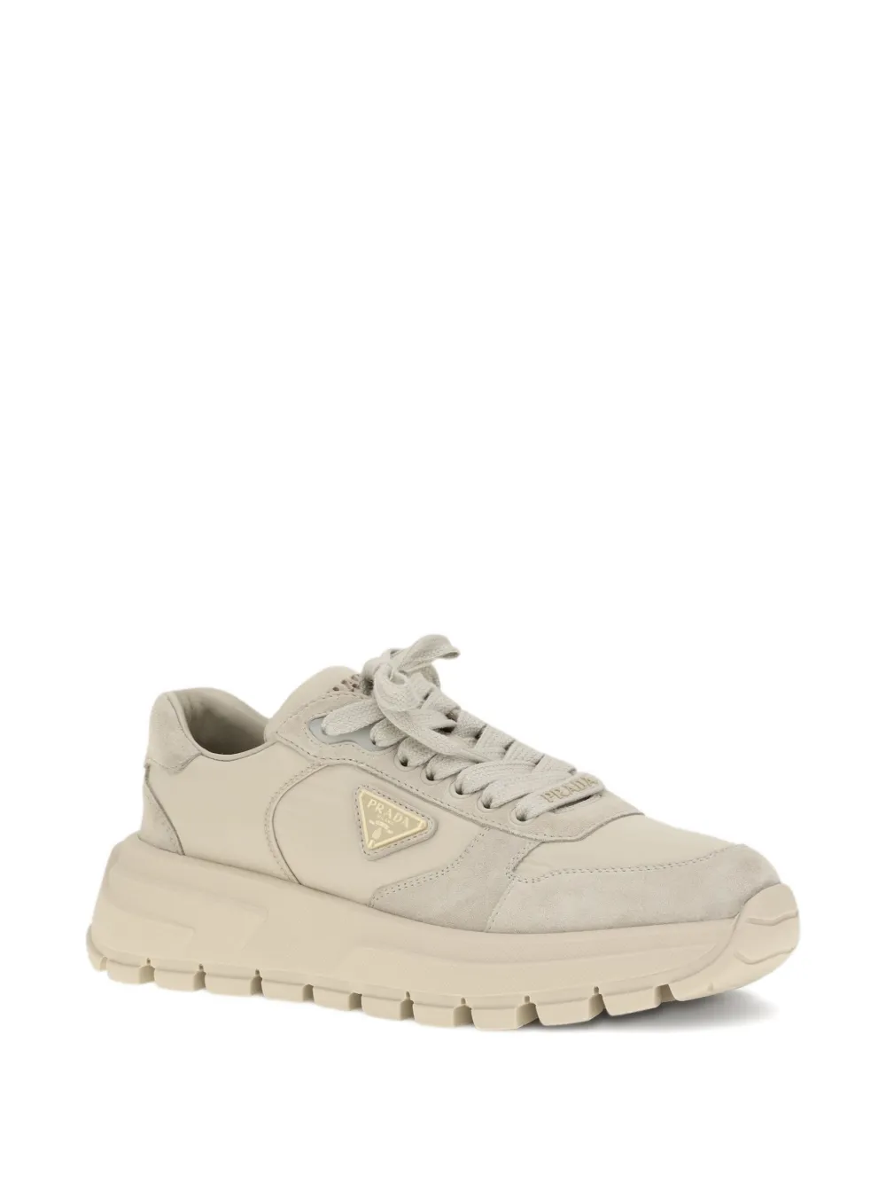 Prada Prax 2.0 triangle-logo sneakers Beige