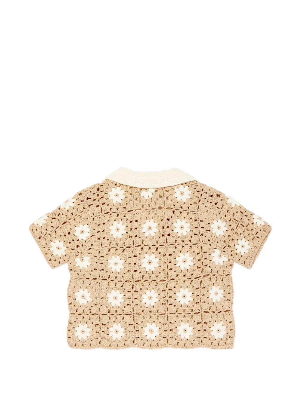 ZIMMERMANN Kids Top met gehaakte bloemen Beige