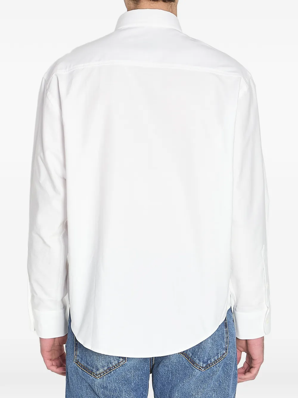 AMI Paris Button-down overhemd met zak en logo Wit