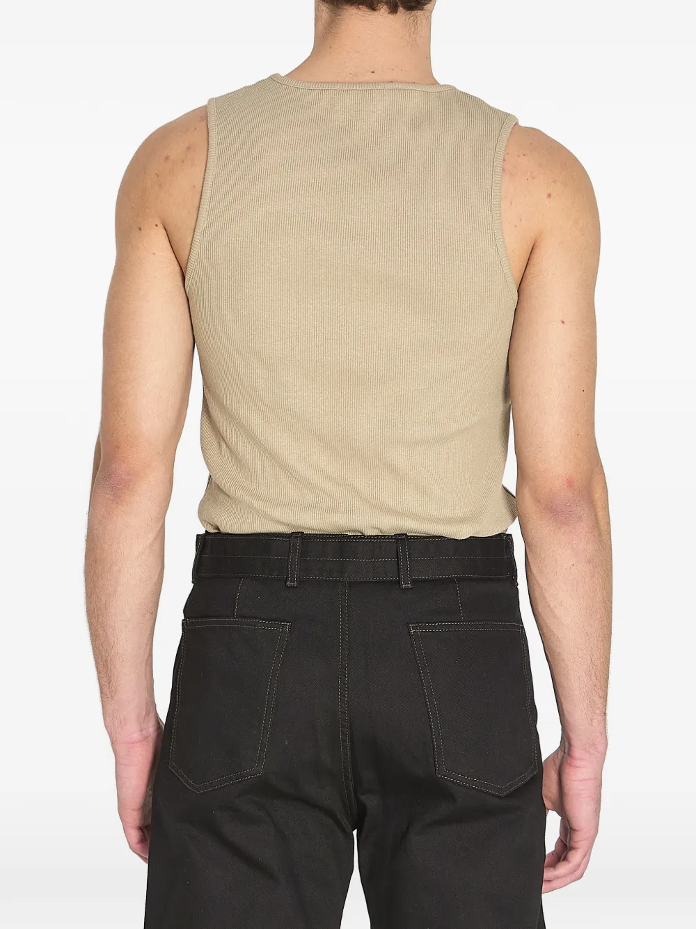 LEMAIRE Geribbelde tanktop Beige