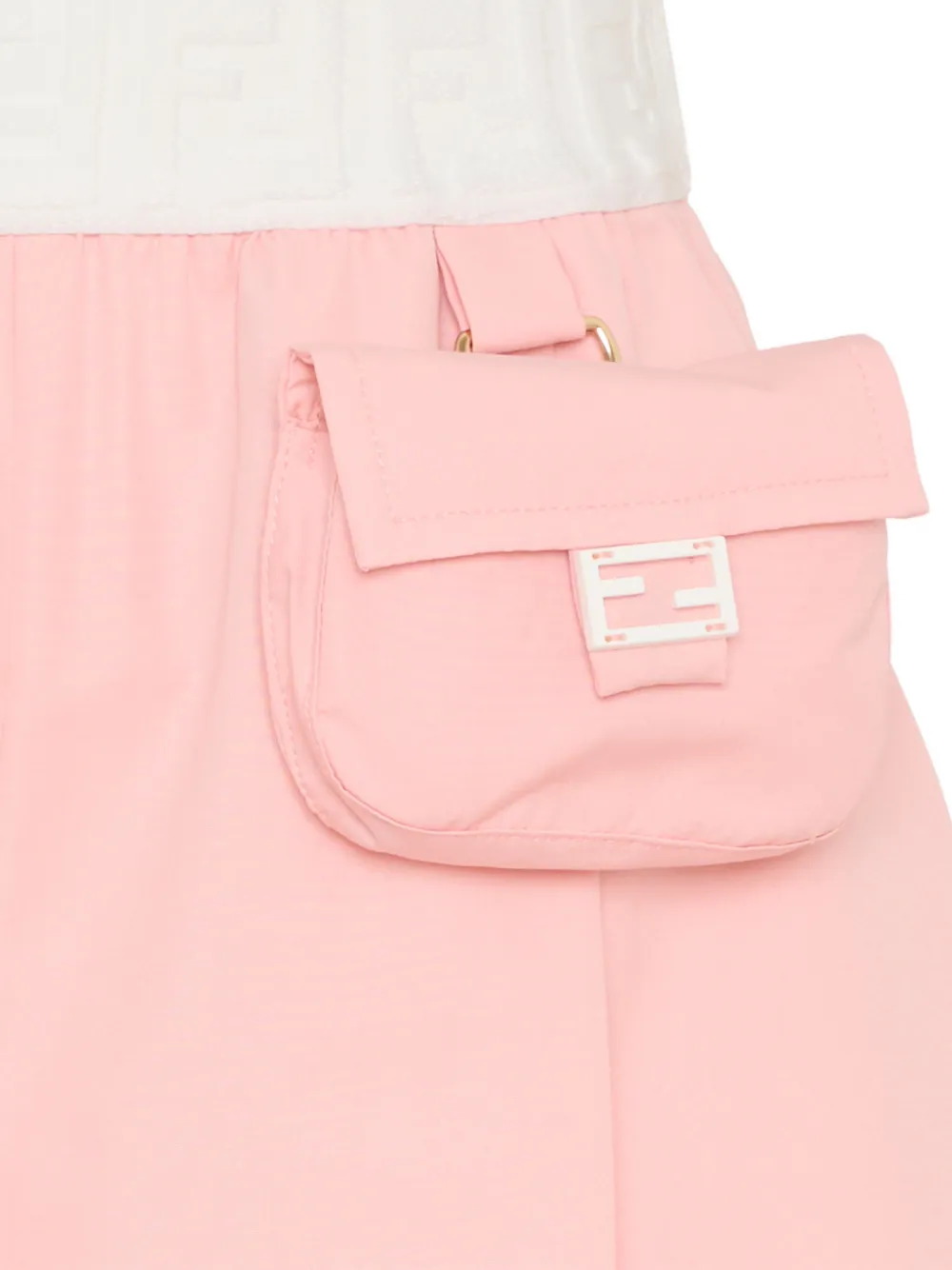 Fendi Kids Broek met buideldetail Roze