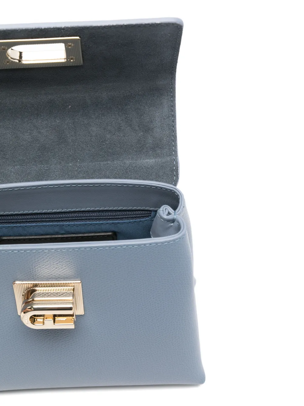 Furla 1927 shopper met logoplakkaat Blauw