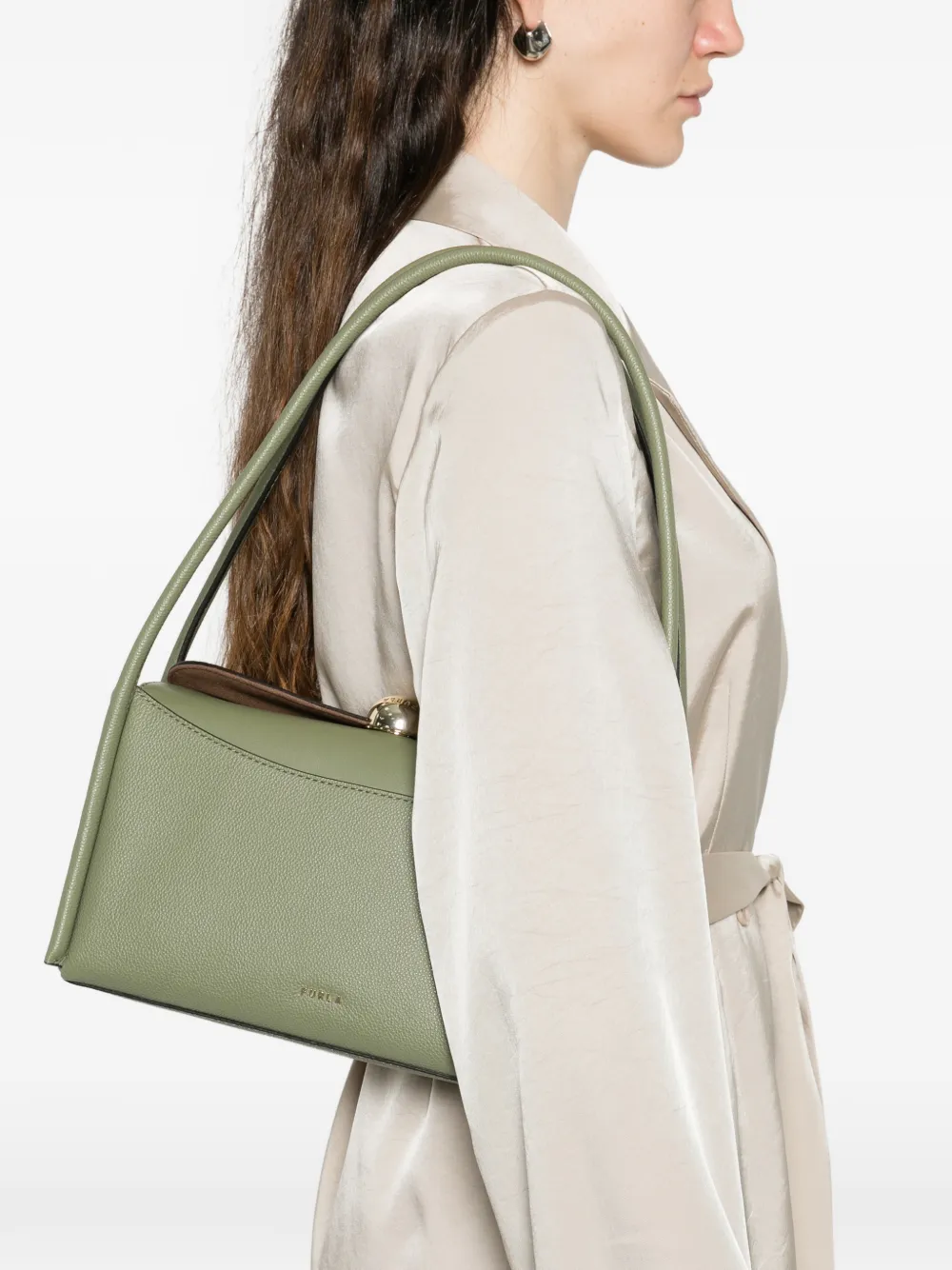 Furla Nicole M schoudertas met handvat Groen