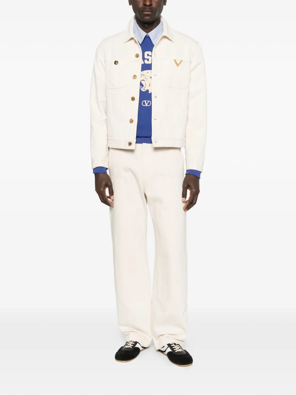  Valentino Garavani Buttoned Jacket - Neutrals 