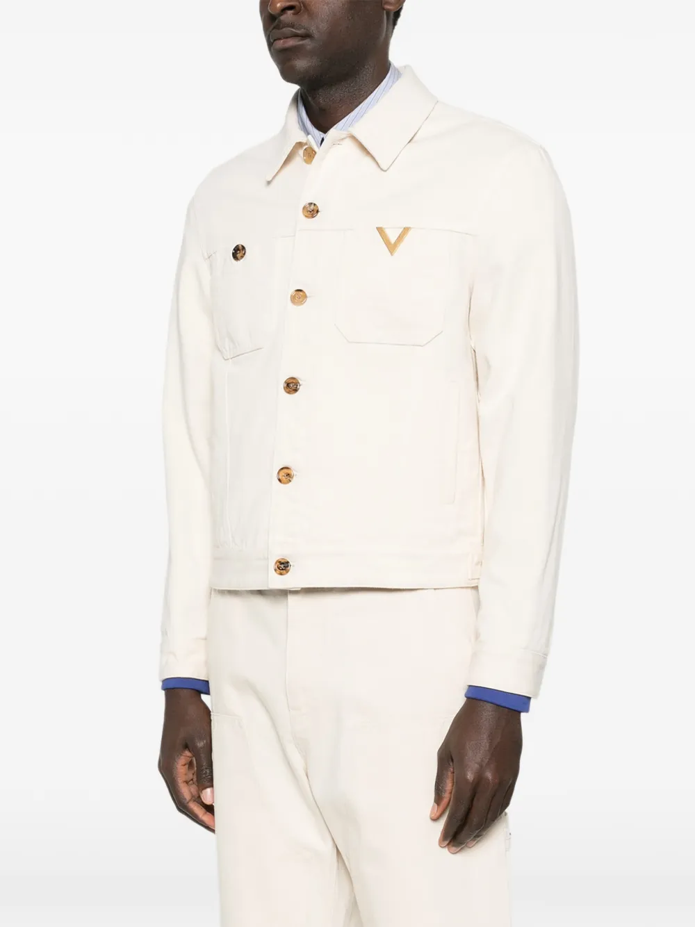  Valentino Garavani Buttoned Jacket - Neutrals 