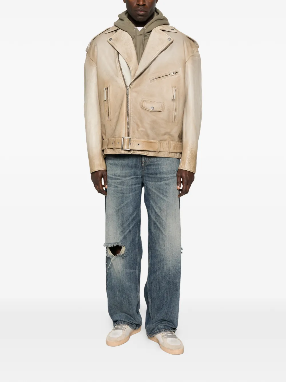  Golden Goose Buffalo-leather Jacket - Neutrals 