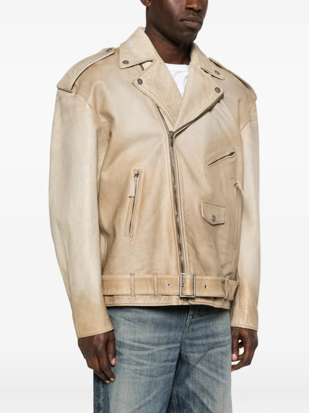  Golden Goose Buffalo-leather Jacket - Neutrals 