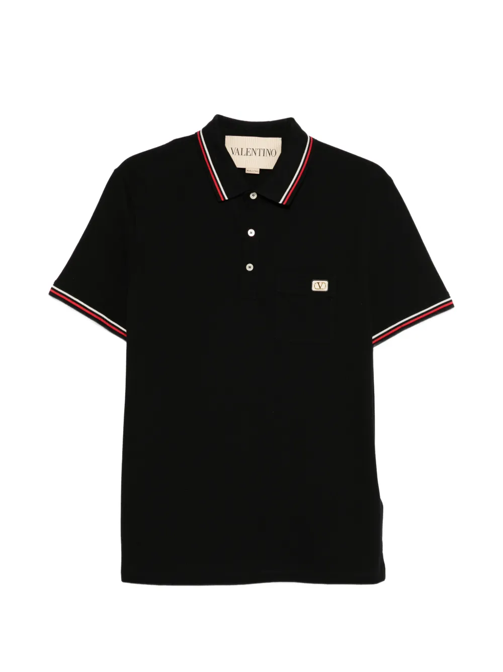 Valentino Garavani pocket trim polo shirt - Schwarz