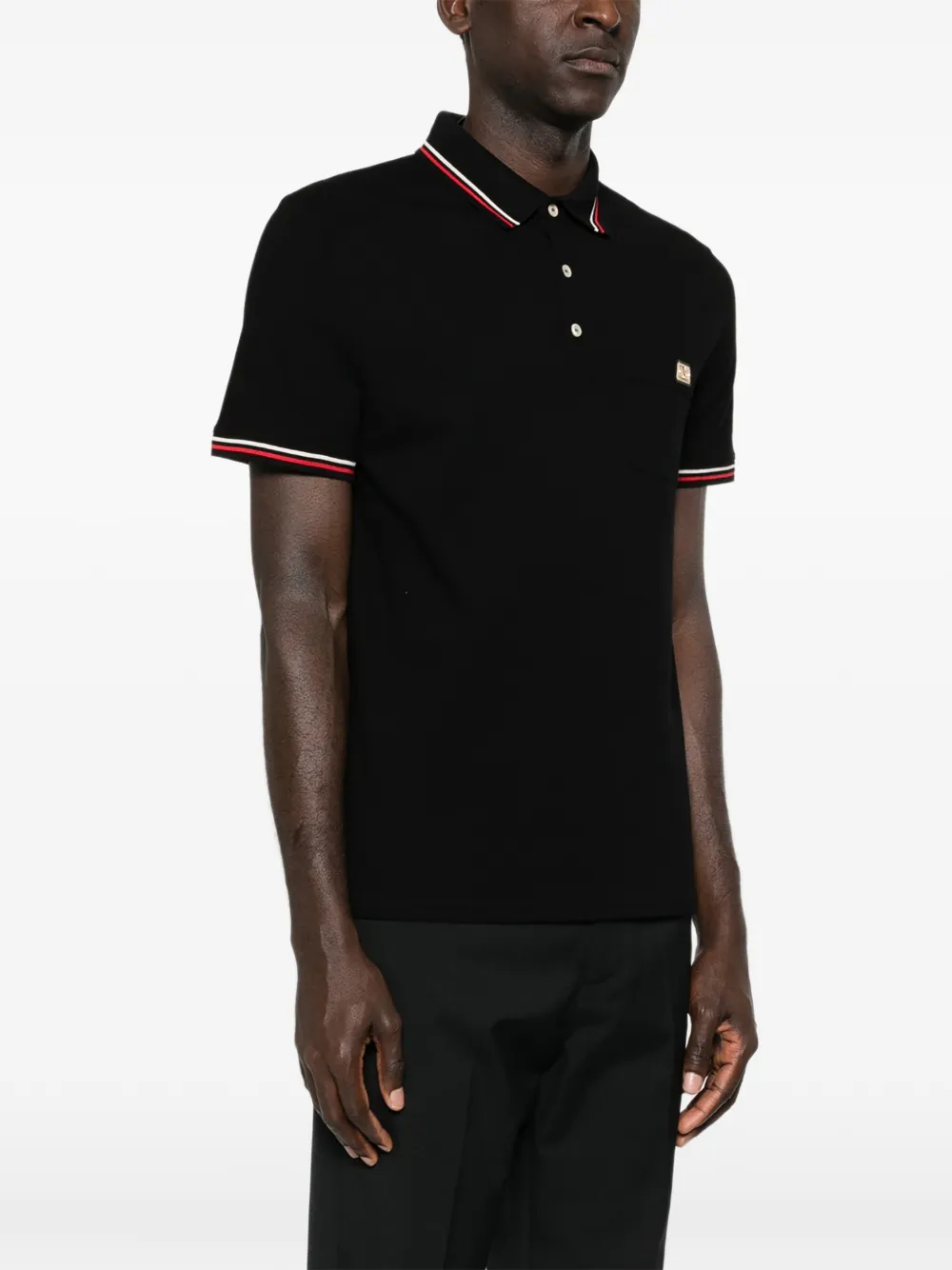 Valentino Garavani Katoenen piqué poloshirt met VLogo-patch Zwart