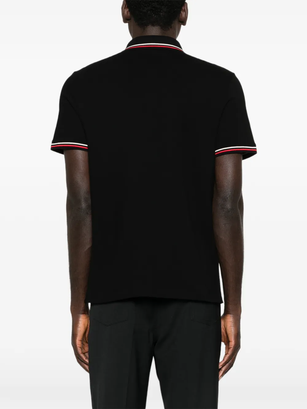 Valentino Garavani Katoenen piqué poloshirt met VLogo-patch Zwart