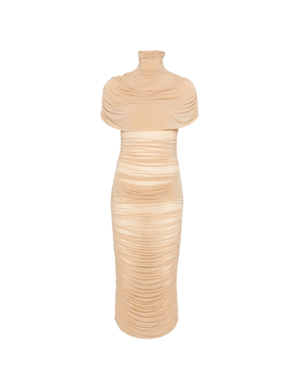 Magda Butrym cape-effect draped midi dress - Toni neutri