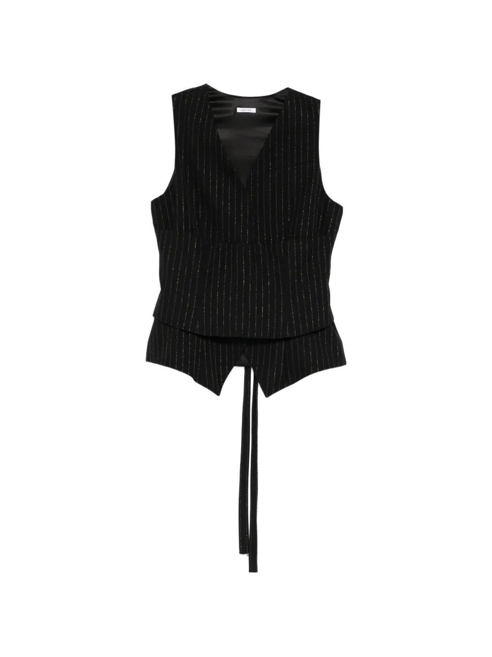 Alexander McQueen striped layered waistcoat - Nero