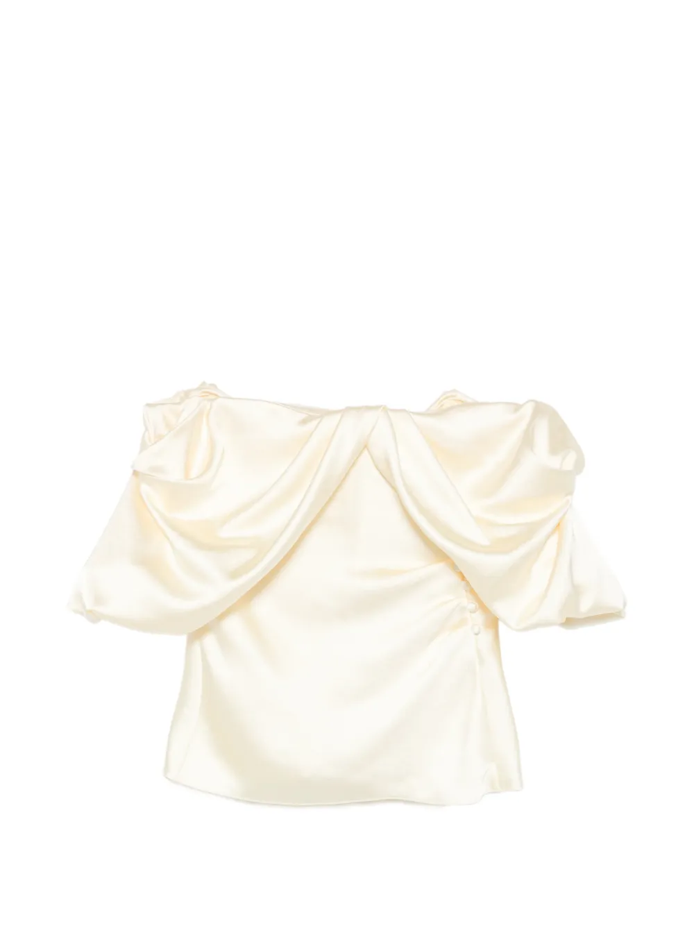 Alexander McQueen - Gedrapeerde top - dames - Polyester/polyamide/acetaat/zijde