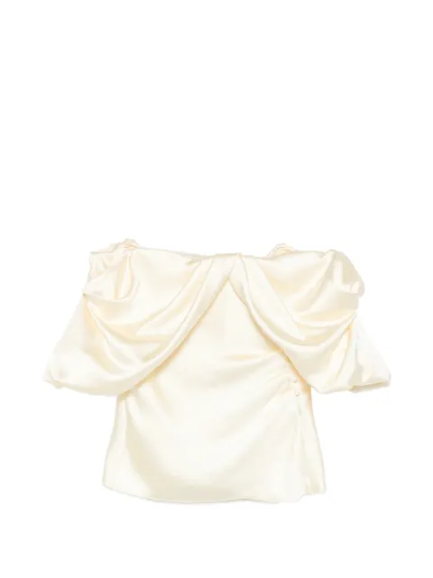 Alexander McQueen draped off-the-shoulder top