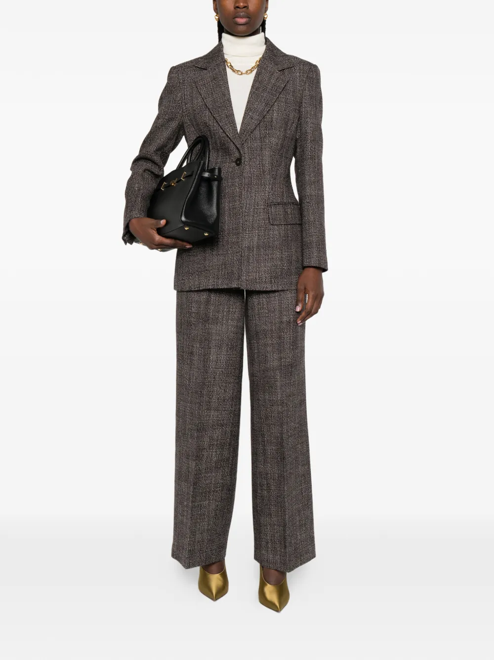  Joseph Herringbone Trousers - Brown 