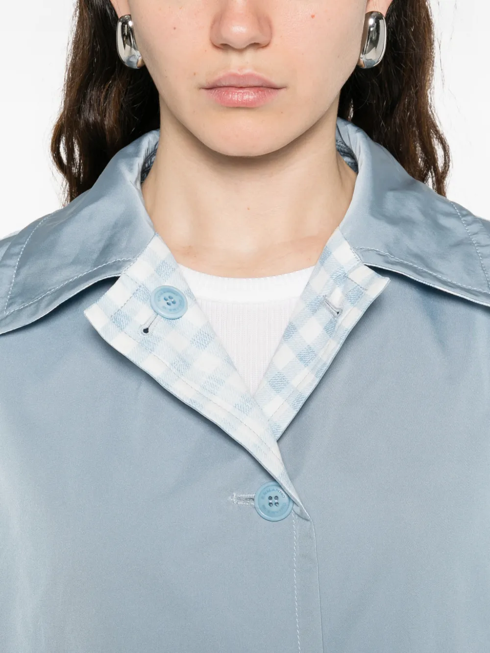 Ermanno Scervino Jas met enkele rij knopen en kraag Blauw