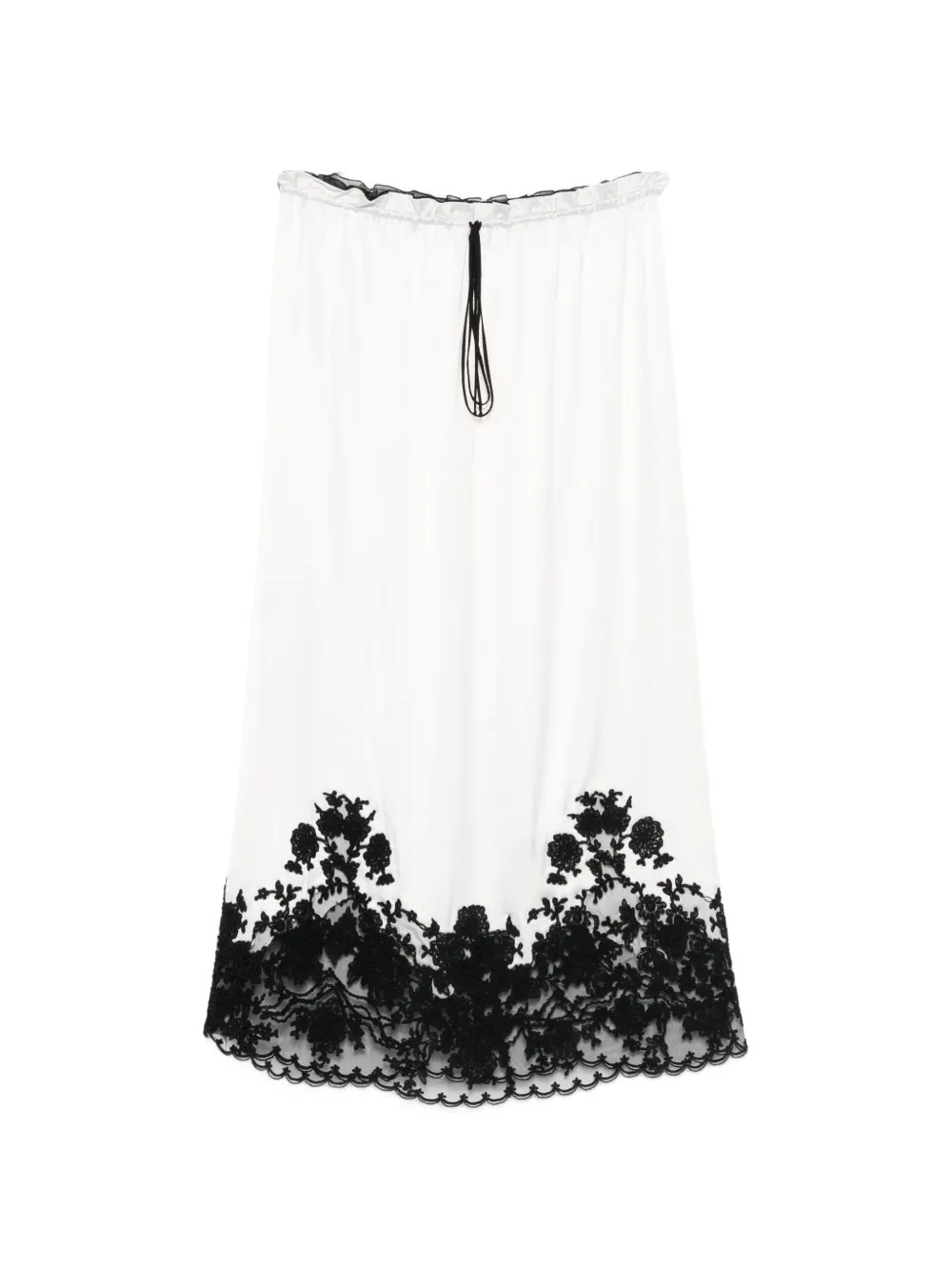 Ermanno Scervino lace-trim midi skirt - Bianco
