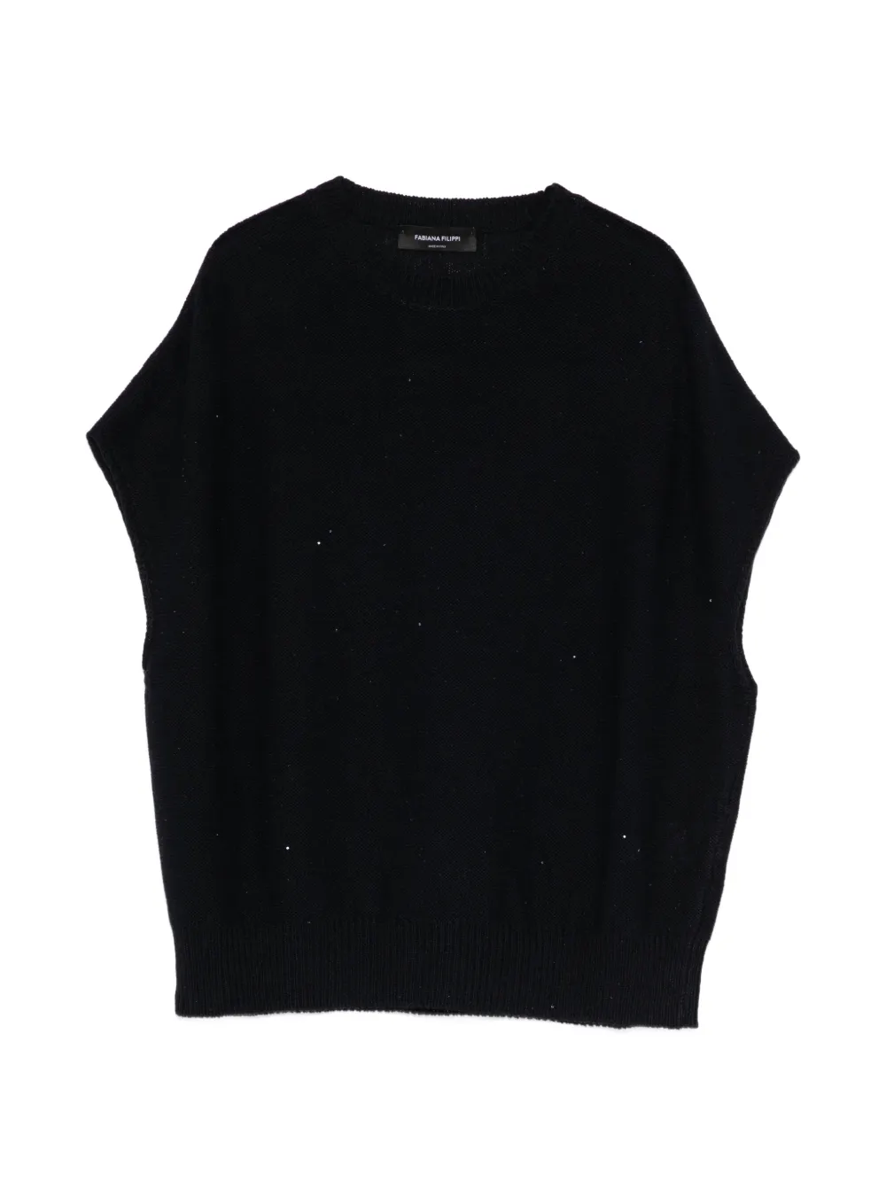 Fabiana Filippi perforated knitted top - Blu