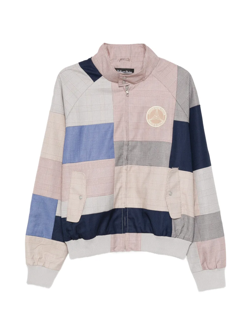 KidSuper x Mercedez Benz patchwork zip-up jacket - Nude