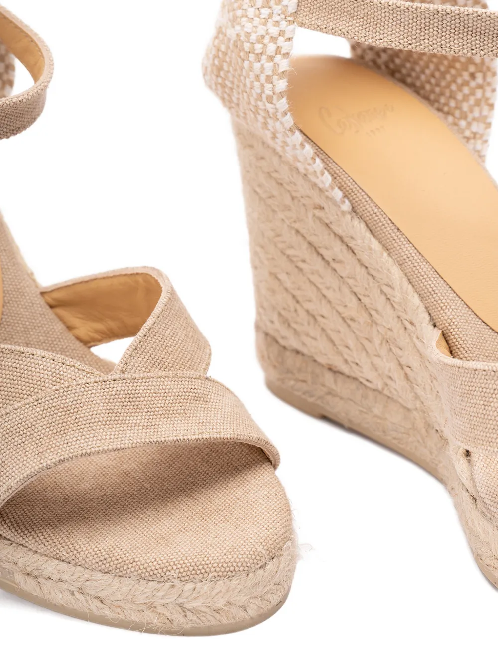 Castañer Bruna 8 002 espadrilles met enkelbandje Beige