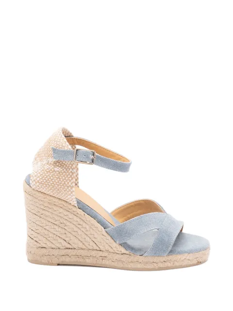 Castañer sandales espadrilles Bruna/8/002 à brides croisées et bride à la cheville