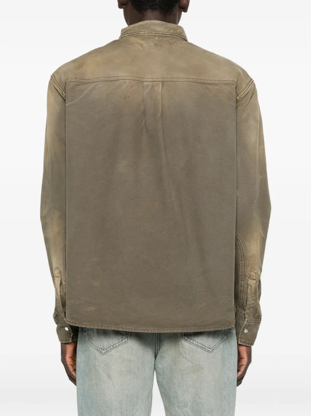 DSQUARED2 Geverfde timmermansblouse Groen
