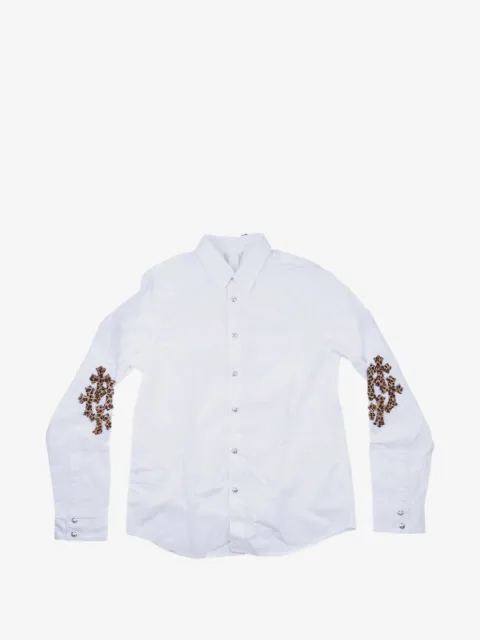 Chrome Hearts camisa con cruz bordada