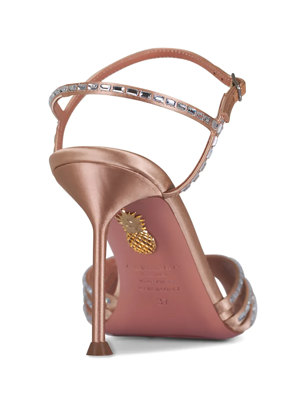 Aquazzura Hold Me embellished stiletto sandals Beige