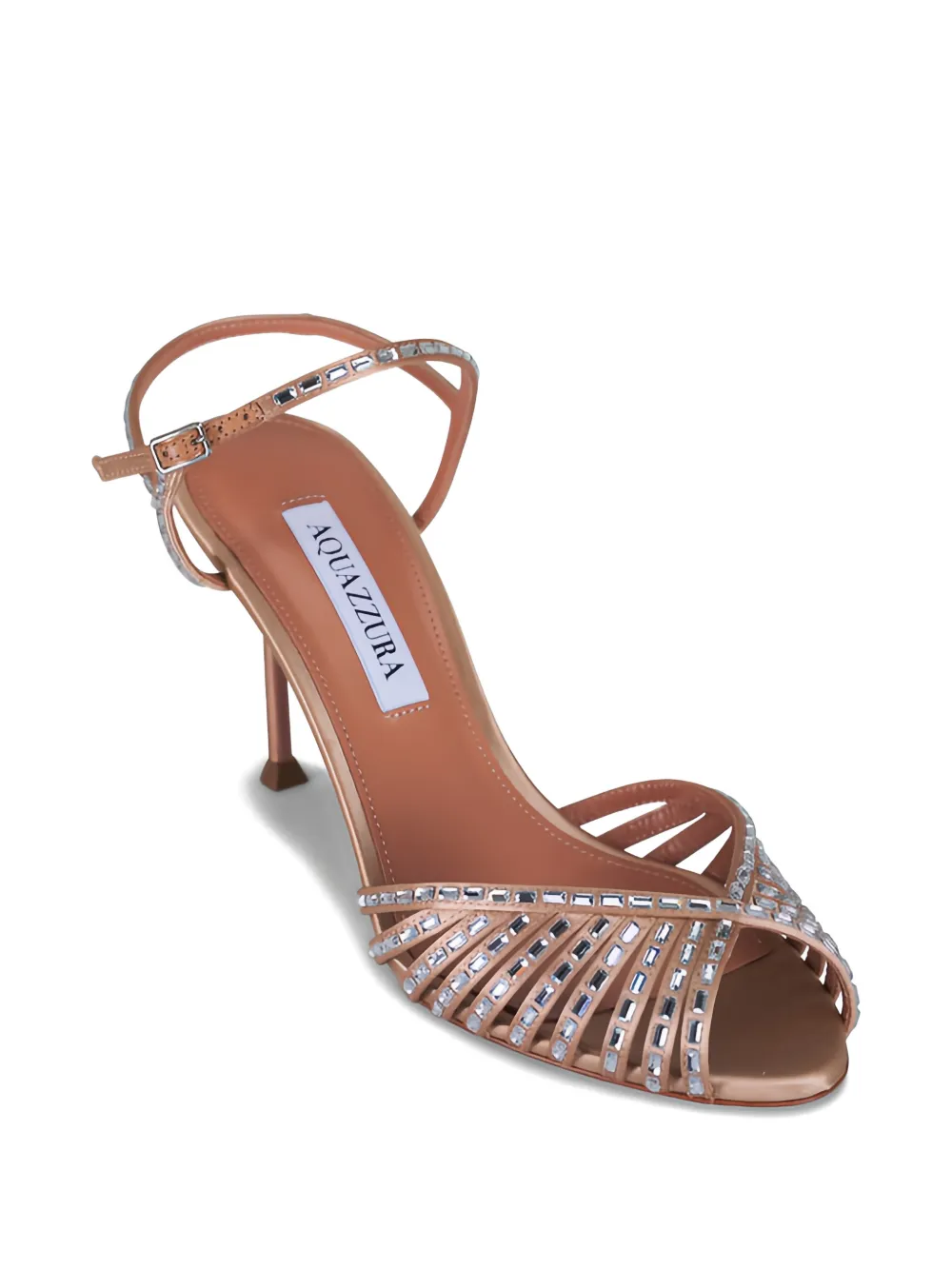 Aquazzura Hold Me embellished stiletto sandals Beige