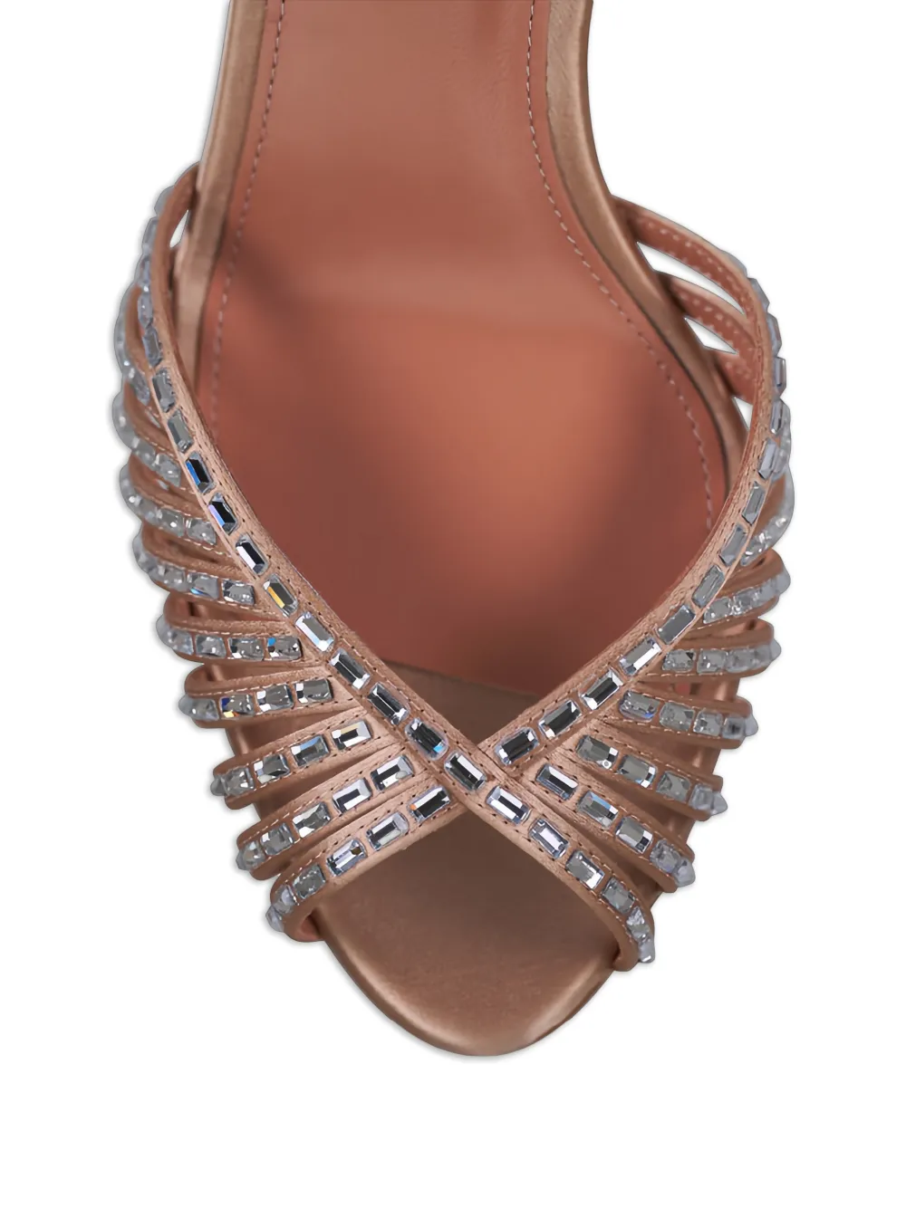 Aquazzura Hold Me embellished stiletto sandals Beige