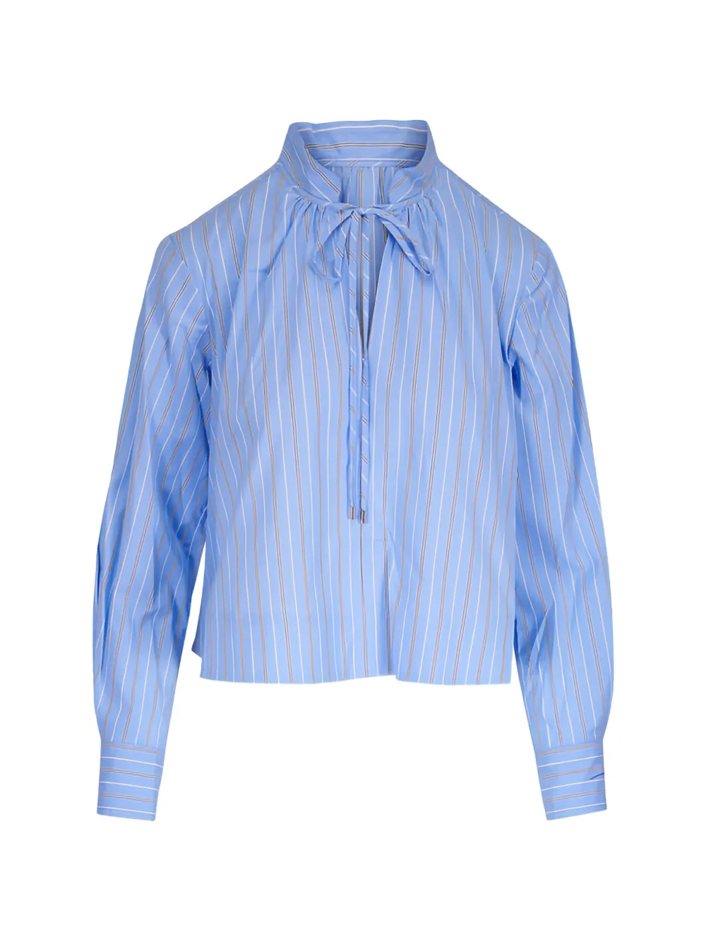 Veronica Beard Kaits striped tie blouse - Blu