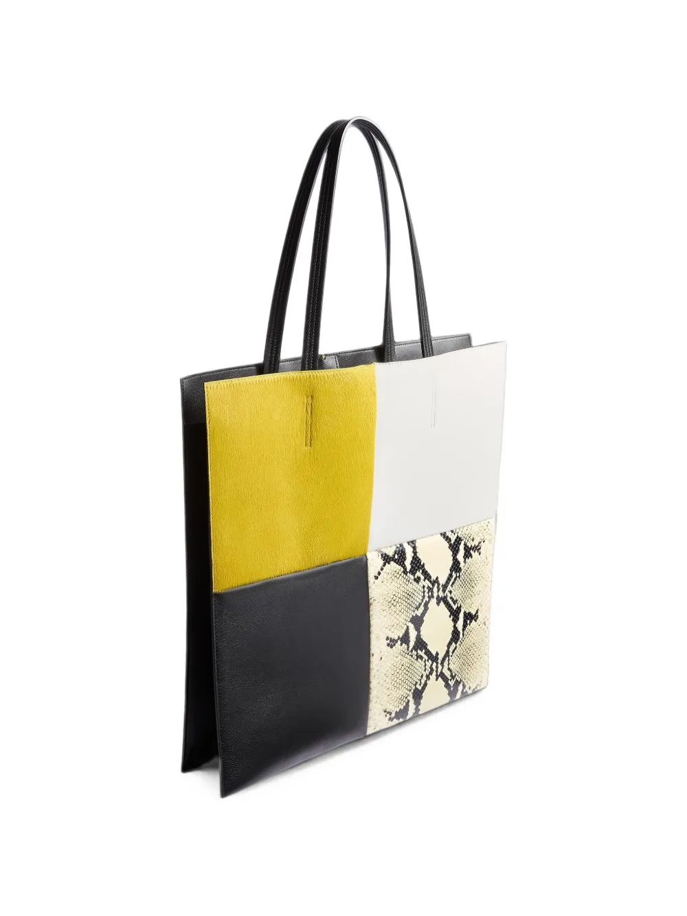 KHAITE Piper shopper met patchwork Wit