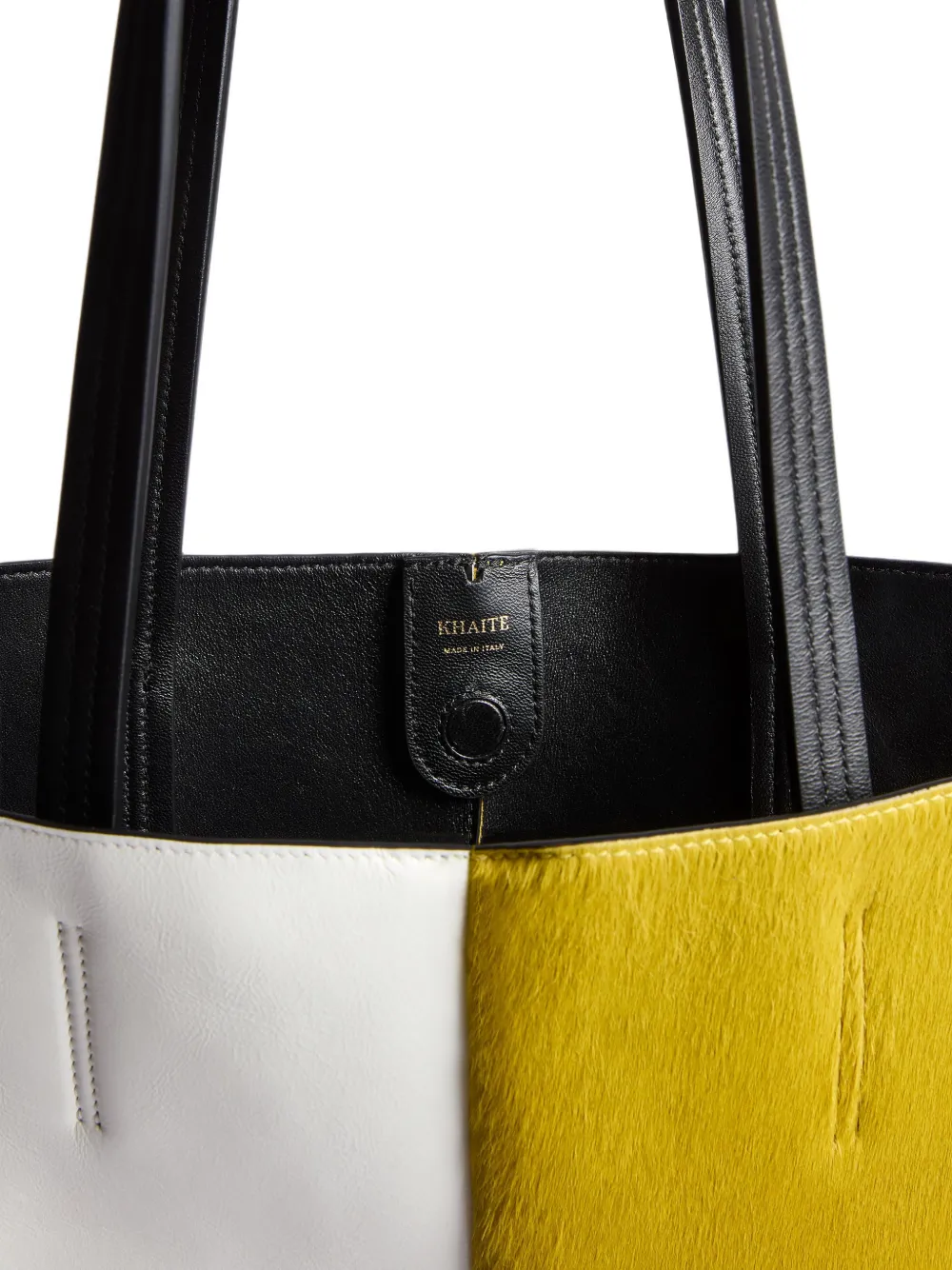 KHAITE Piper shopper met patchwork Wit