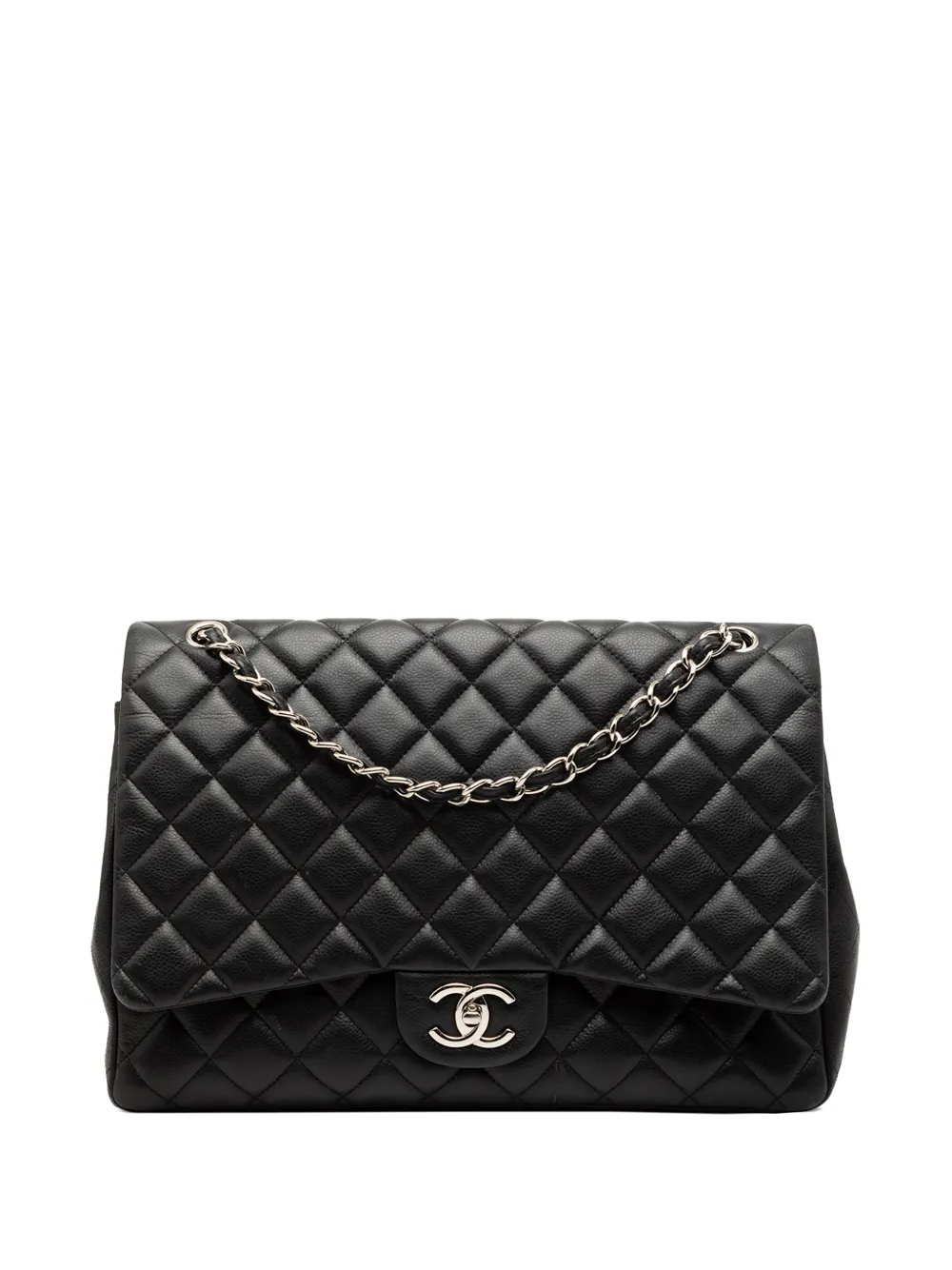 CHANEL Pre-Owned 2010-2011 Maxi Classic Caviar Double Flap shoulder bag - Nero