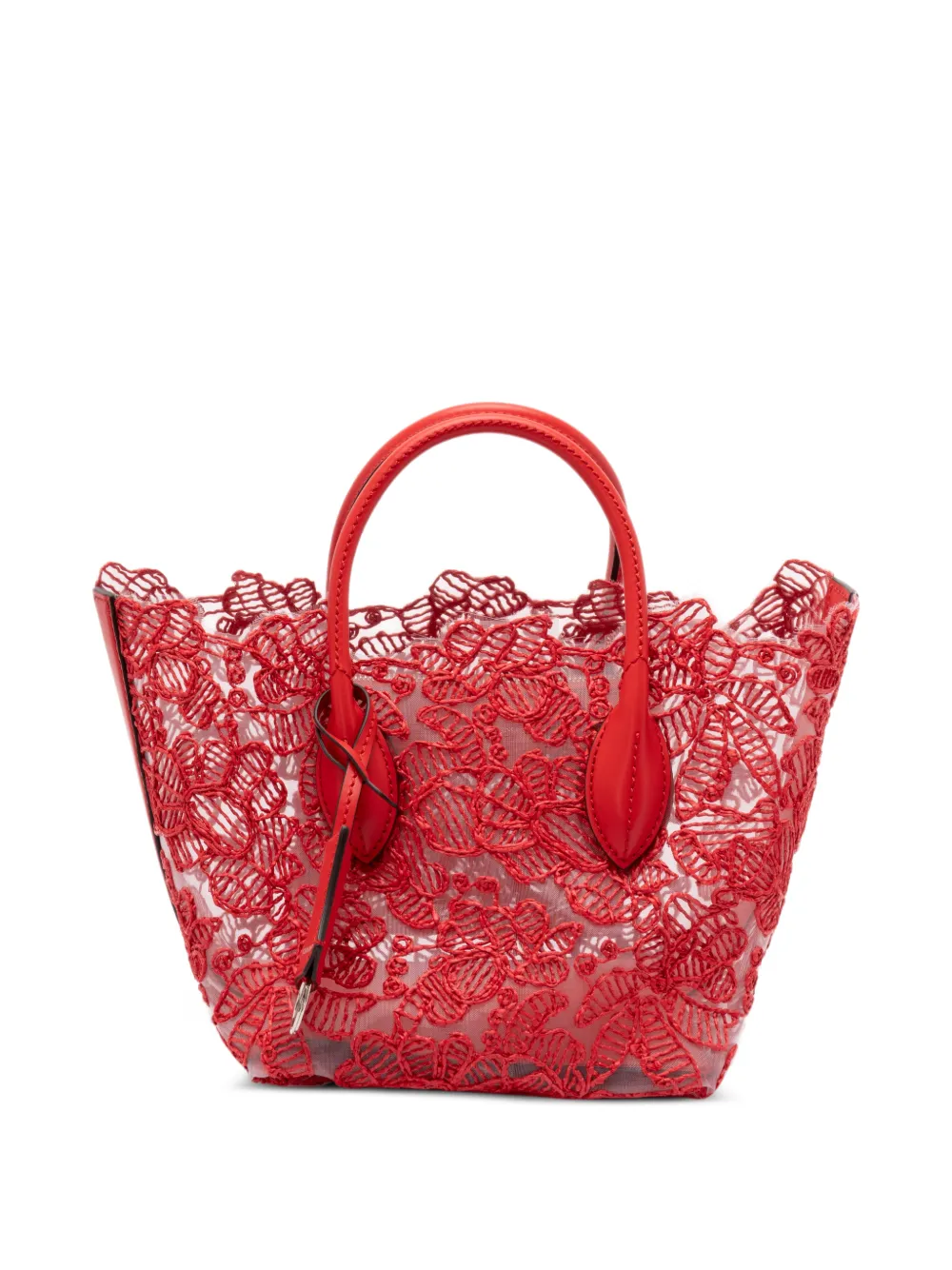 Ermanno Scervino floral-appliqué shoulder bag - Rosso