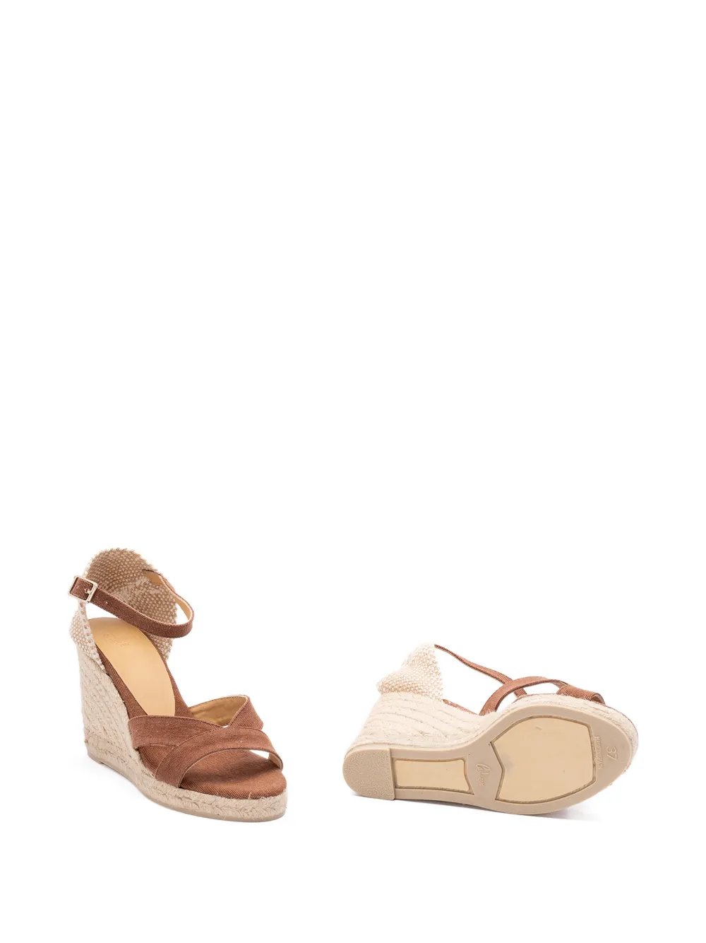 Castañer Bruna 8 002 criss-cross buckle espadrilles Bruin