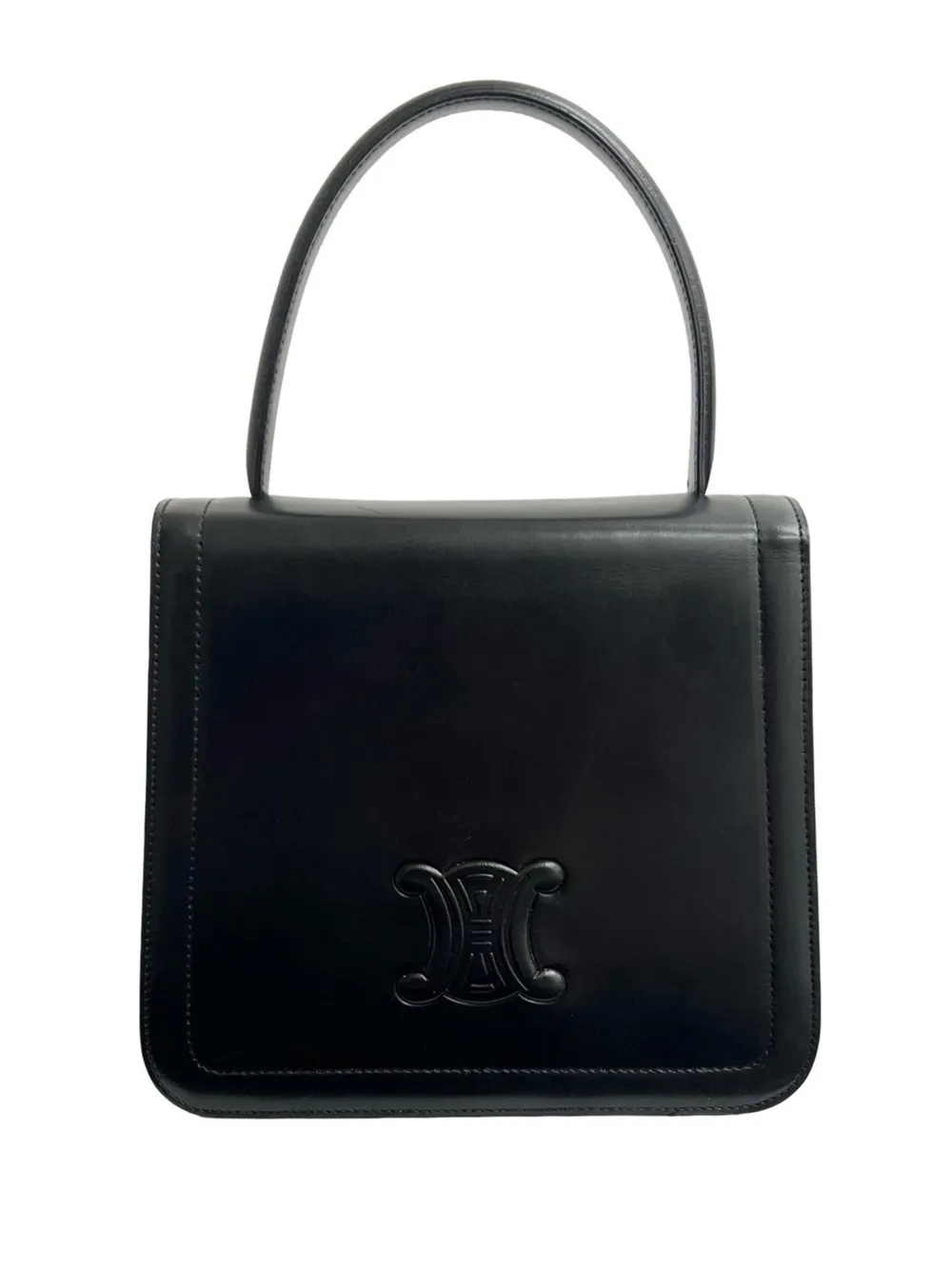 Celine Pre-Owned 2000 Calfskin Triomphe Top Handle Bag handbag - Nero