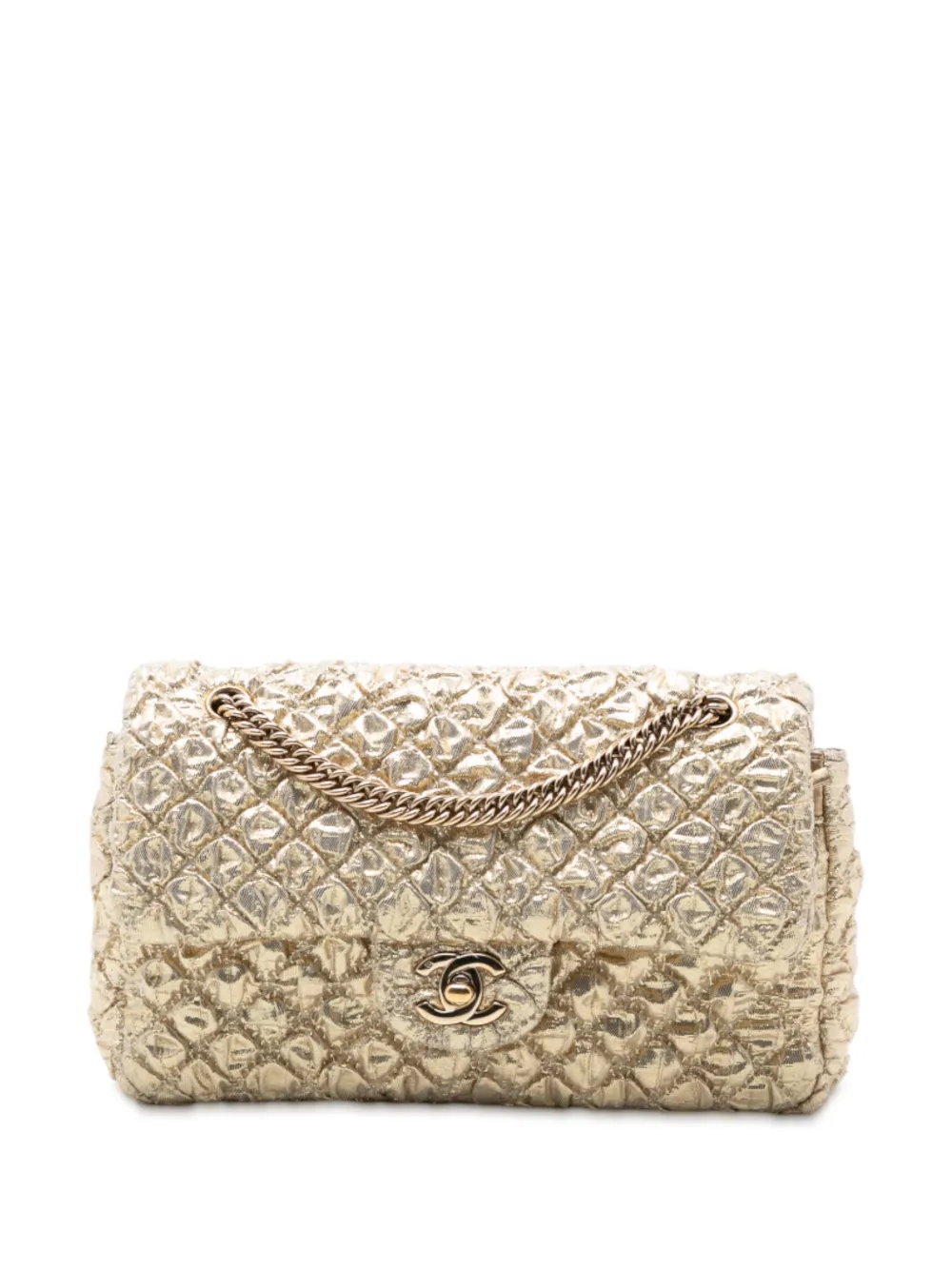 CHANEL Pre-Owned 2006-2008 Small Classic Metallic Lame Bijoux Chain Double Flap shoulder bag - Oro