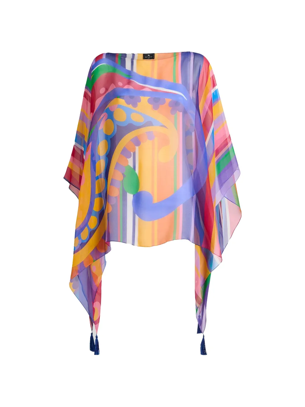 ETRO printed poncho blouse - Arancione