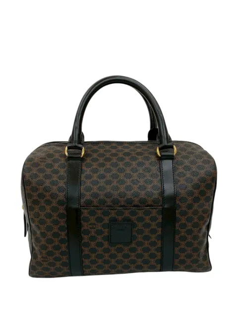 Celine Pre-Owned 1998 Macadam Coated Canvas boston bag