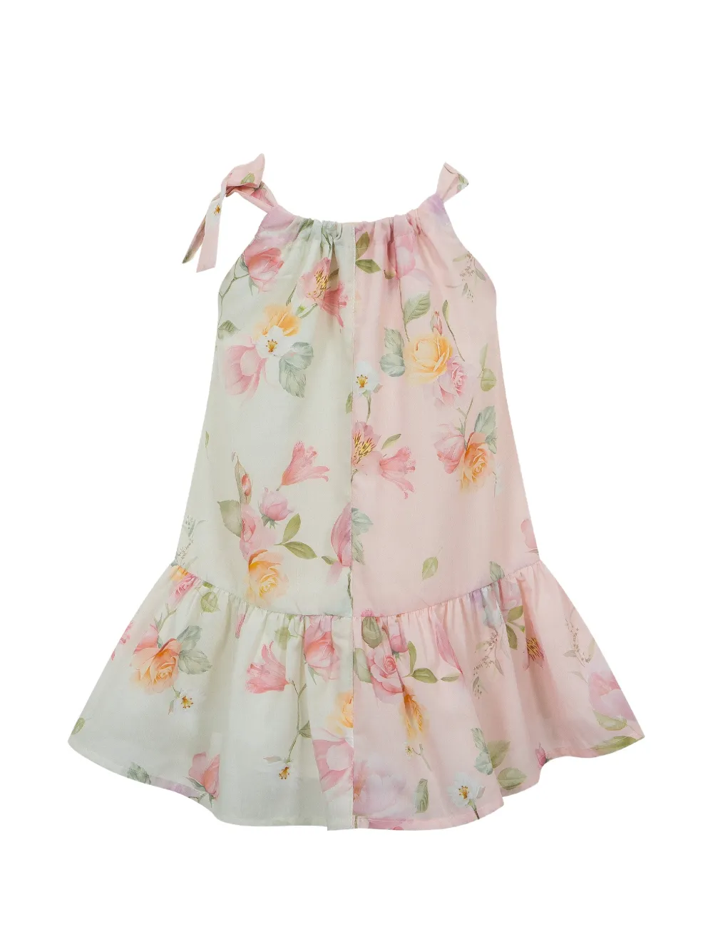 Lapin House Jurk met bloemenprint Beige
