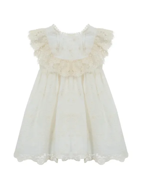 Lapin House lace-collar dress