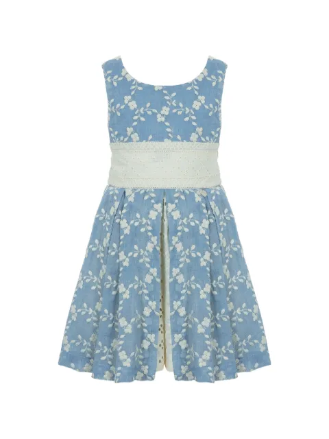 Lapin House floral-embroidered broderie-anglaise dress