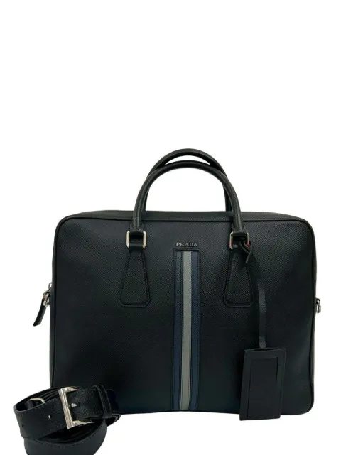 Prada Pre-Owned bolso a rayas de piel Saffiano 2013-2025