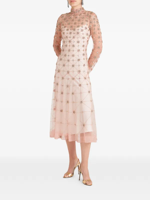 temperley london midi dress Temperley London - Peacock Midi Dress - Black