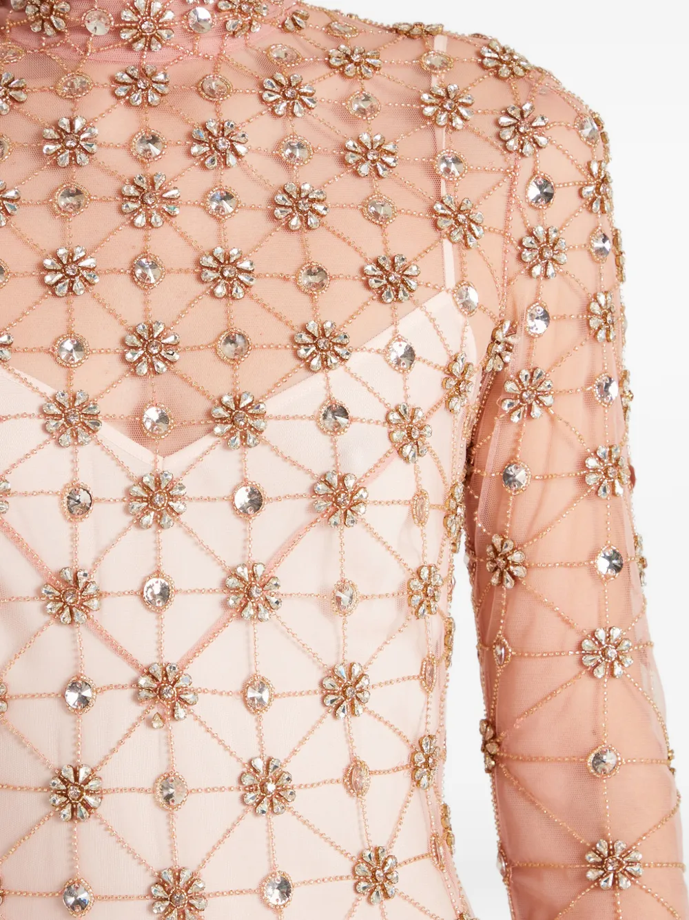 Temperley London Midi-jurk verfraaid met kristallen Roze