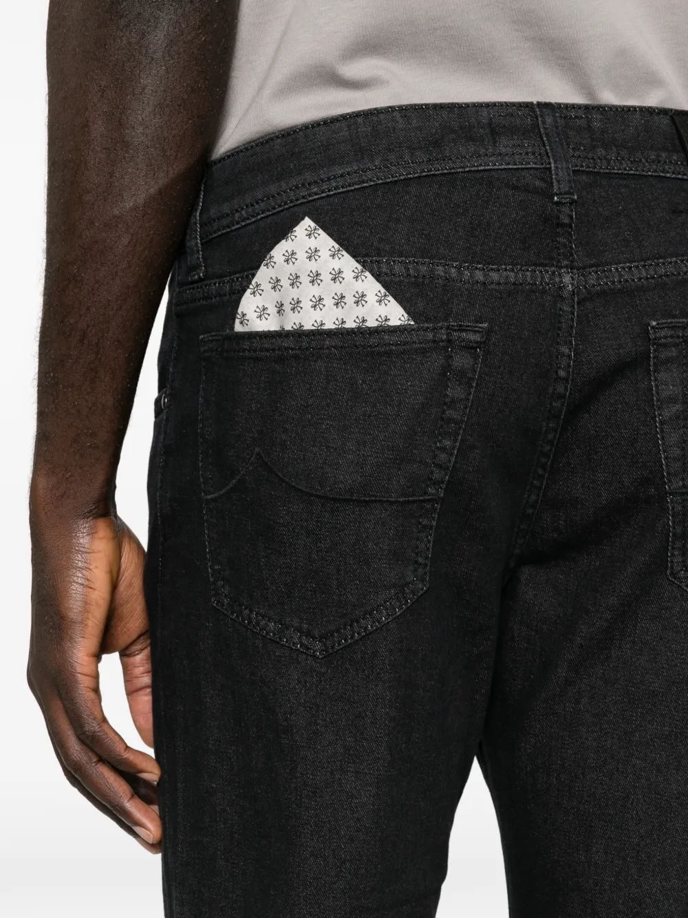 Jacob Cohën Jeans met vijf zakken Zwart